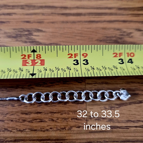 BRIGHTON Large Silver Swirl Removable Pendant Necklace With Long Length Chain - Picture 5 of 8